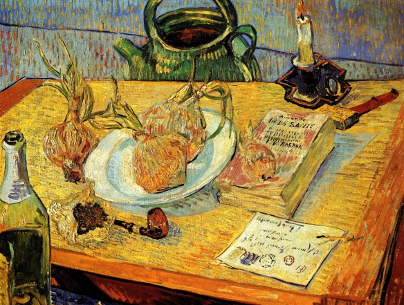 Pipe, Onions and Sealing Wax, Vincent Van Gogh, 1888, Riksmuseum Kröller-Müller, Otterio, Netherlands